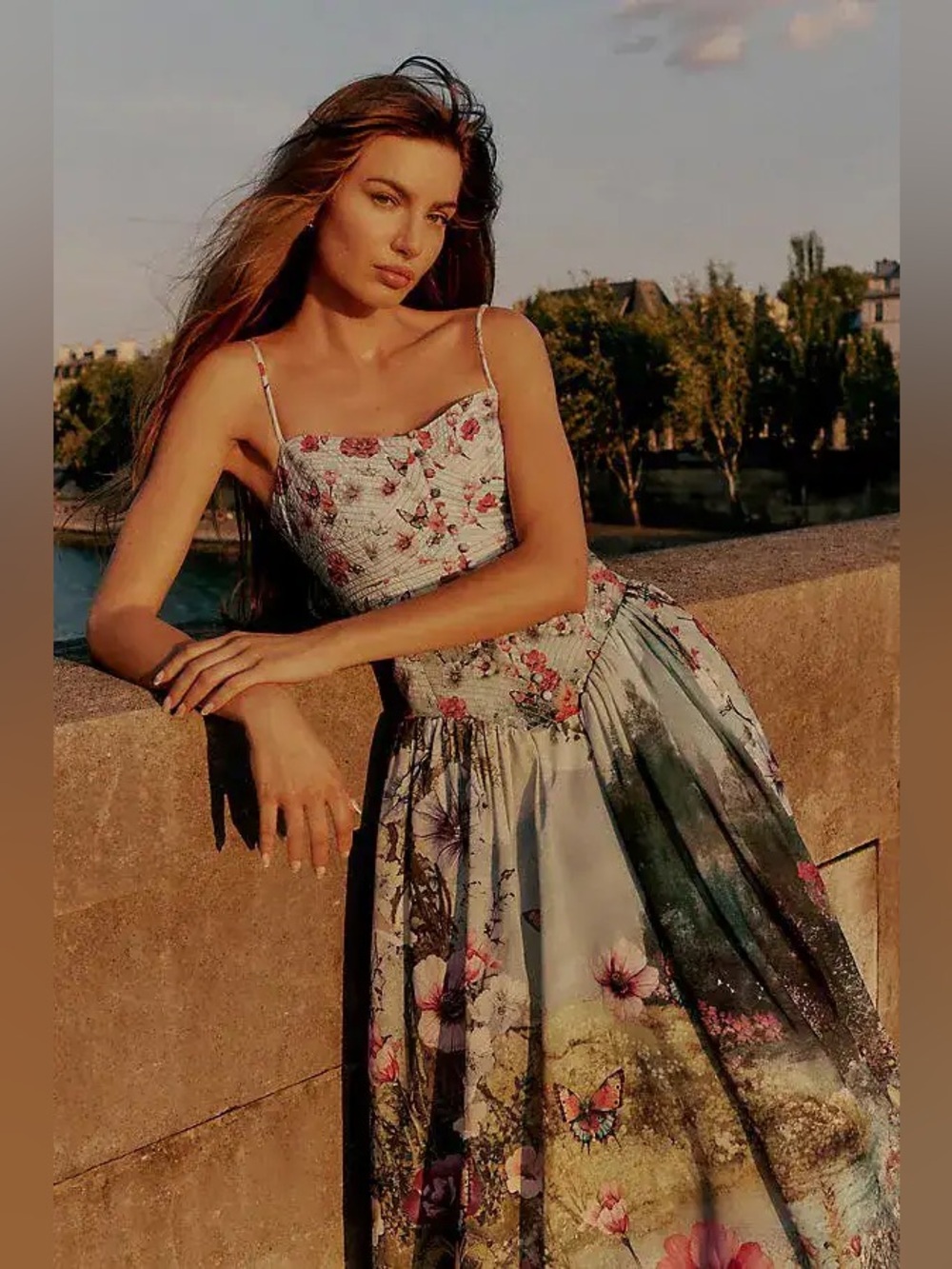 Anthropologie The Muse Basque-Waist Midi Dress - Picture 4 of 13